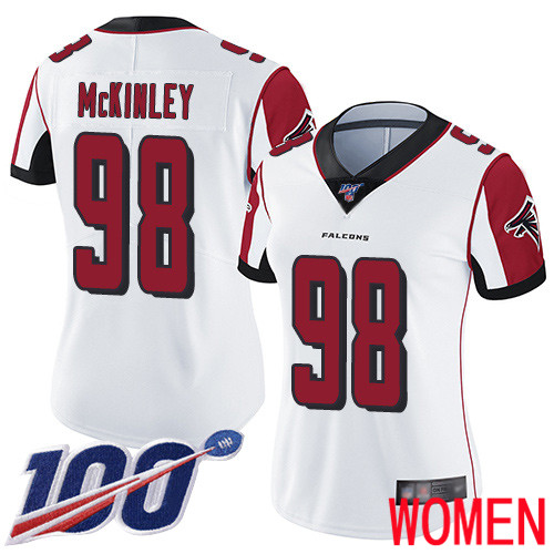 Atlanta Falcons Limited White Women Takkarist McKinley Road Jersey NFL Football 98 100th Season Vapor Untouchable